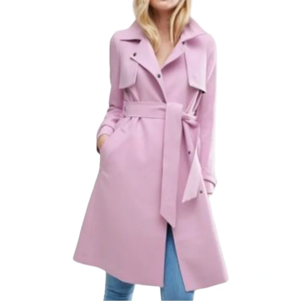 ASOS Bonded Trench Coat in Pale Orchid | 12